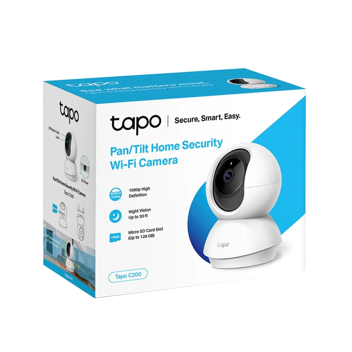 TAPO C200 Pan/Tilt Home Security Wifi Camera, 1080P, Two-Way Audio