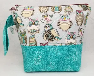 Teal Owls - Project Bag - Small