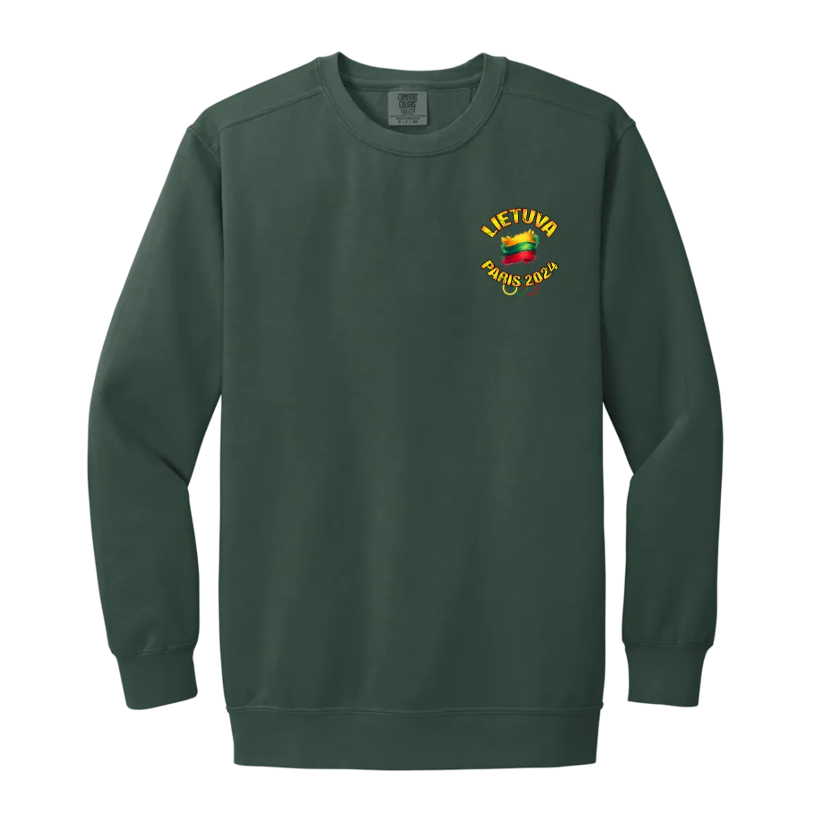 Team Lietuva 2024 Olympics -Men/Women Unisex Soft- Washed Crewneck Sweatshirt