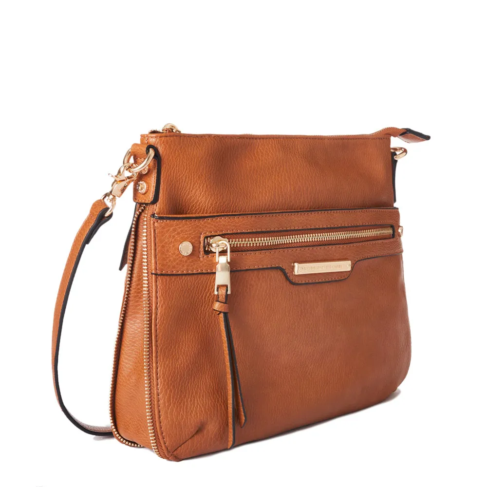the EVERYDAY CROSSBODY cognac