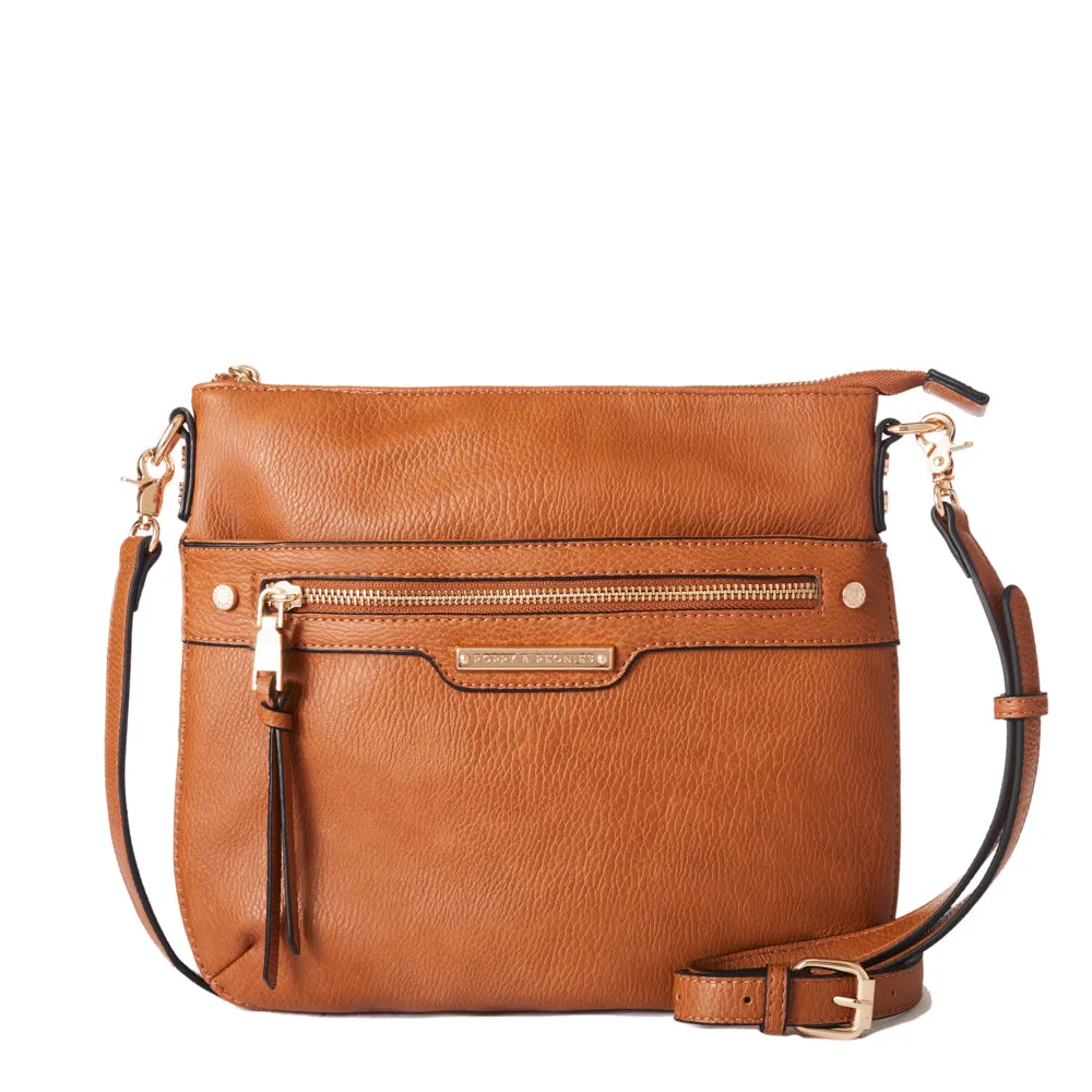 the EVERYDAY CROSSBODY cognac