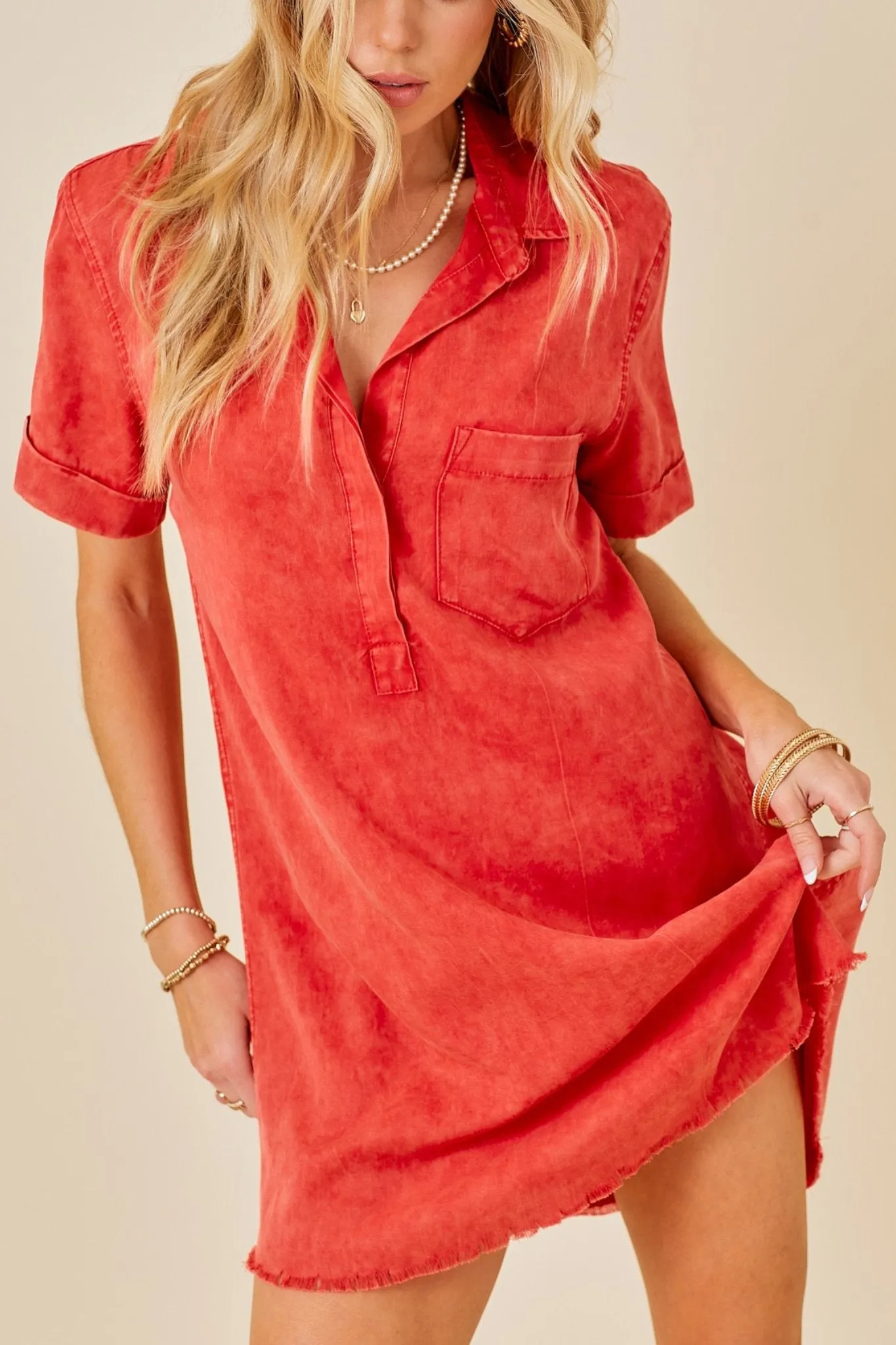 The Perfect Game Day Dress in Red