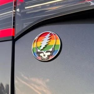 The Pride Stealie Badge