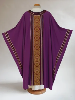 Three Brocade Purple Chasuble