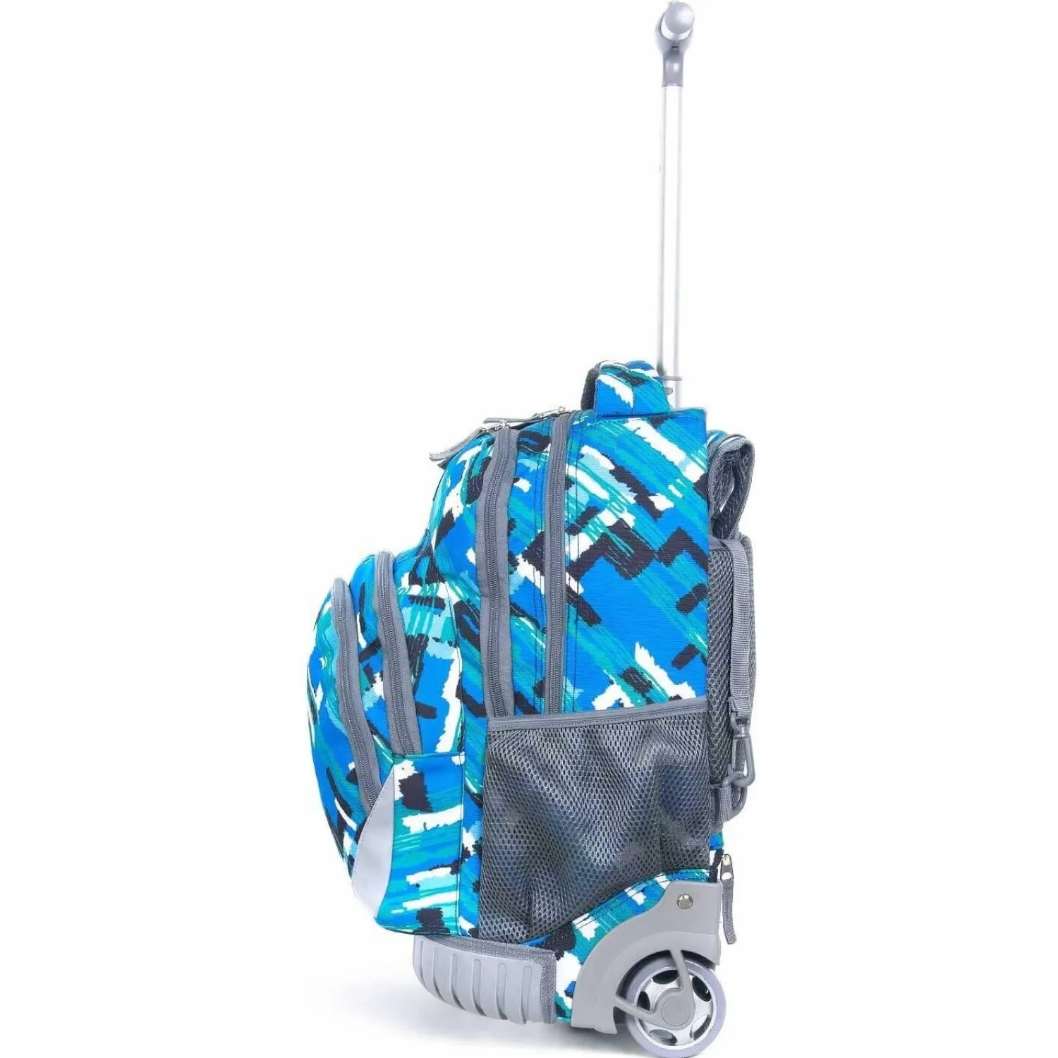 Tilami Blue Ocean Rolling Backpack 18 Inch Multifunction Wheeled Backpack