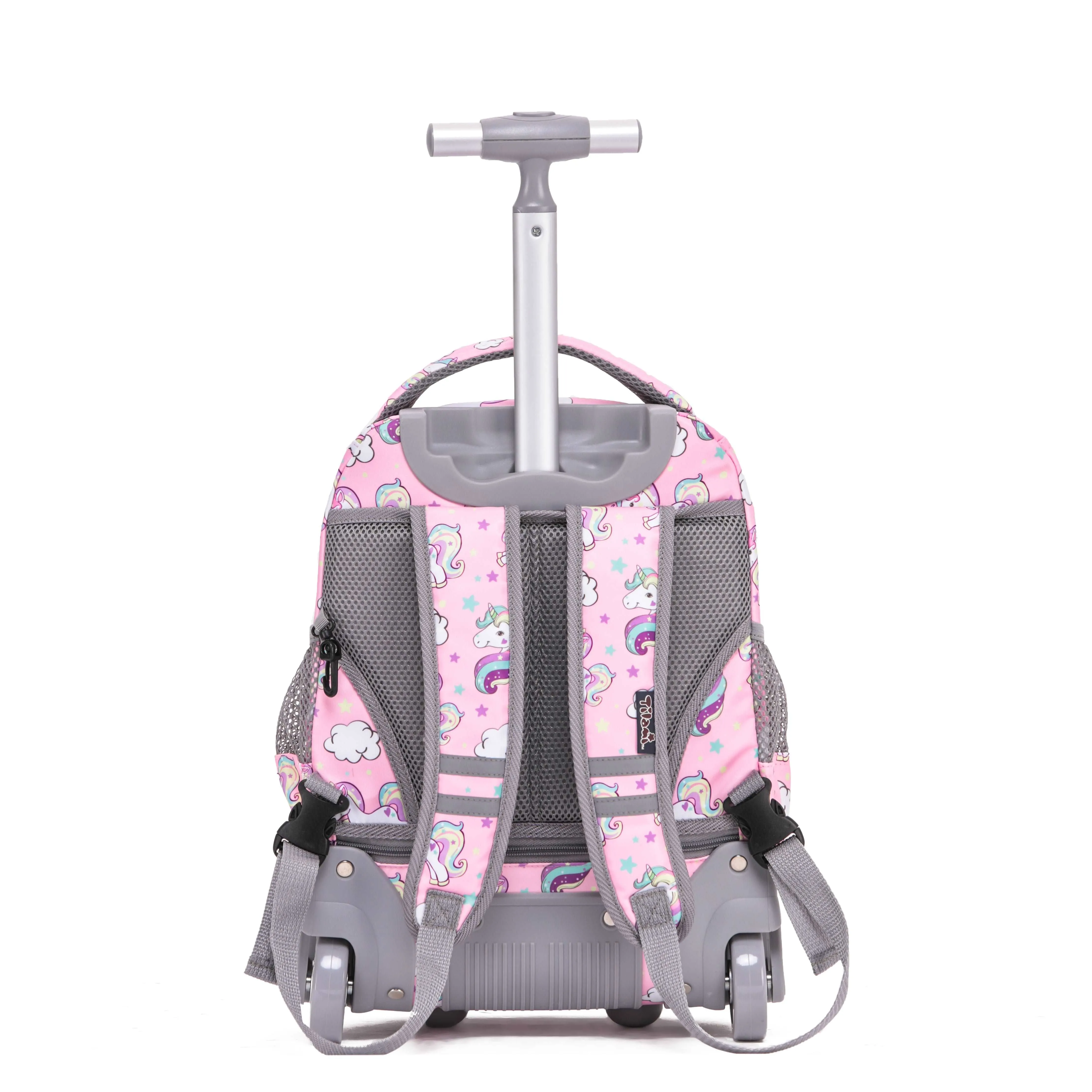 Tilami Pink Unicorn 16 Inch Rolling Backpack With Wheels