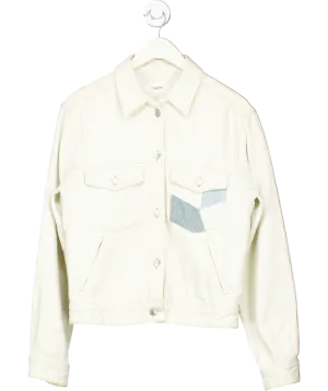 Étoile Isabel Marant Cream Lindya Patchwork Jeans Jacket UK M