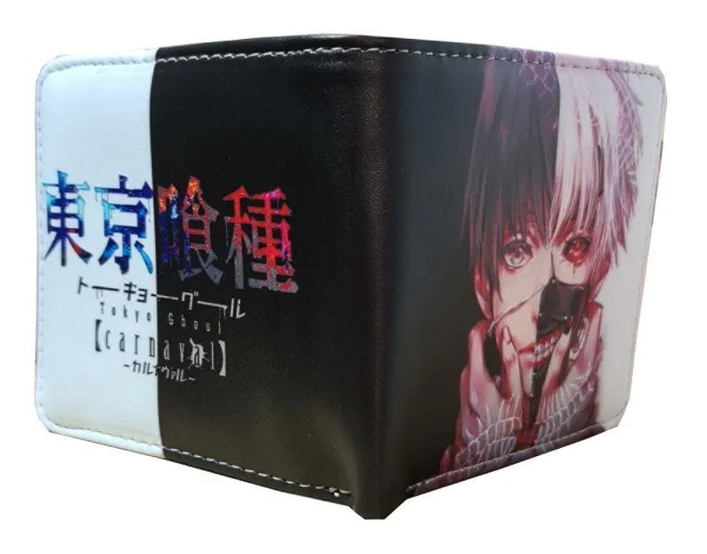 Tokyo Ghoul Anime Wallet - Ken Kaneki - Unisex - Black and White / Premium PVC Leather