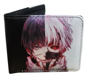 Tokyo Ghoul Anime Wallet - Ken Kaneki - Unisex - Black and White / Premium PVC Leather