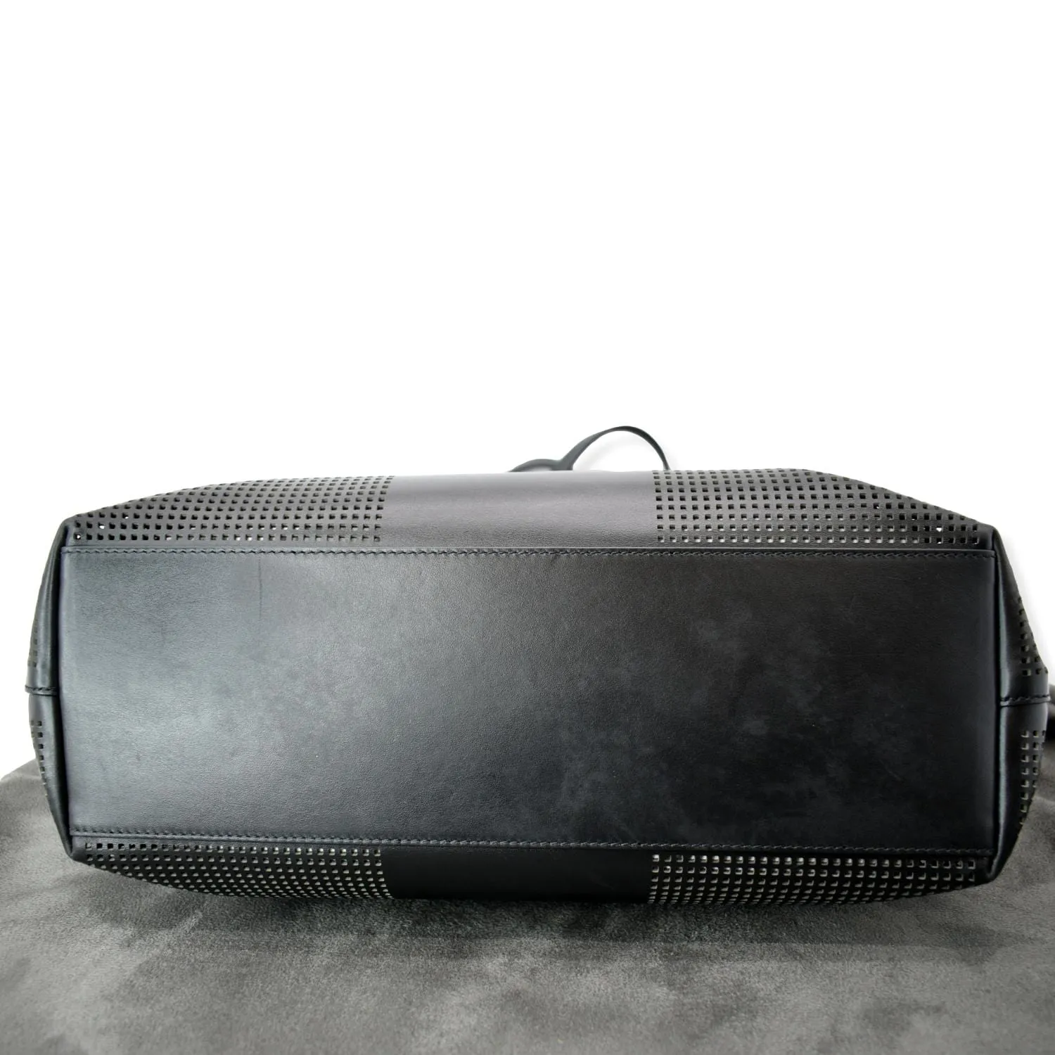 TOM FORD East/West Graphic T Perforated Leather Tote Bag Black