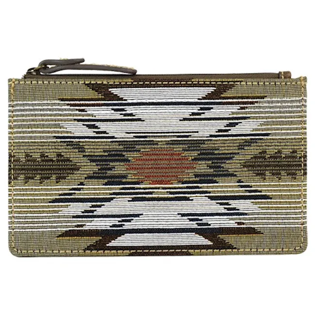 Tony Lama Neutral Aztec Jacquard Wallet with Wristlet