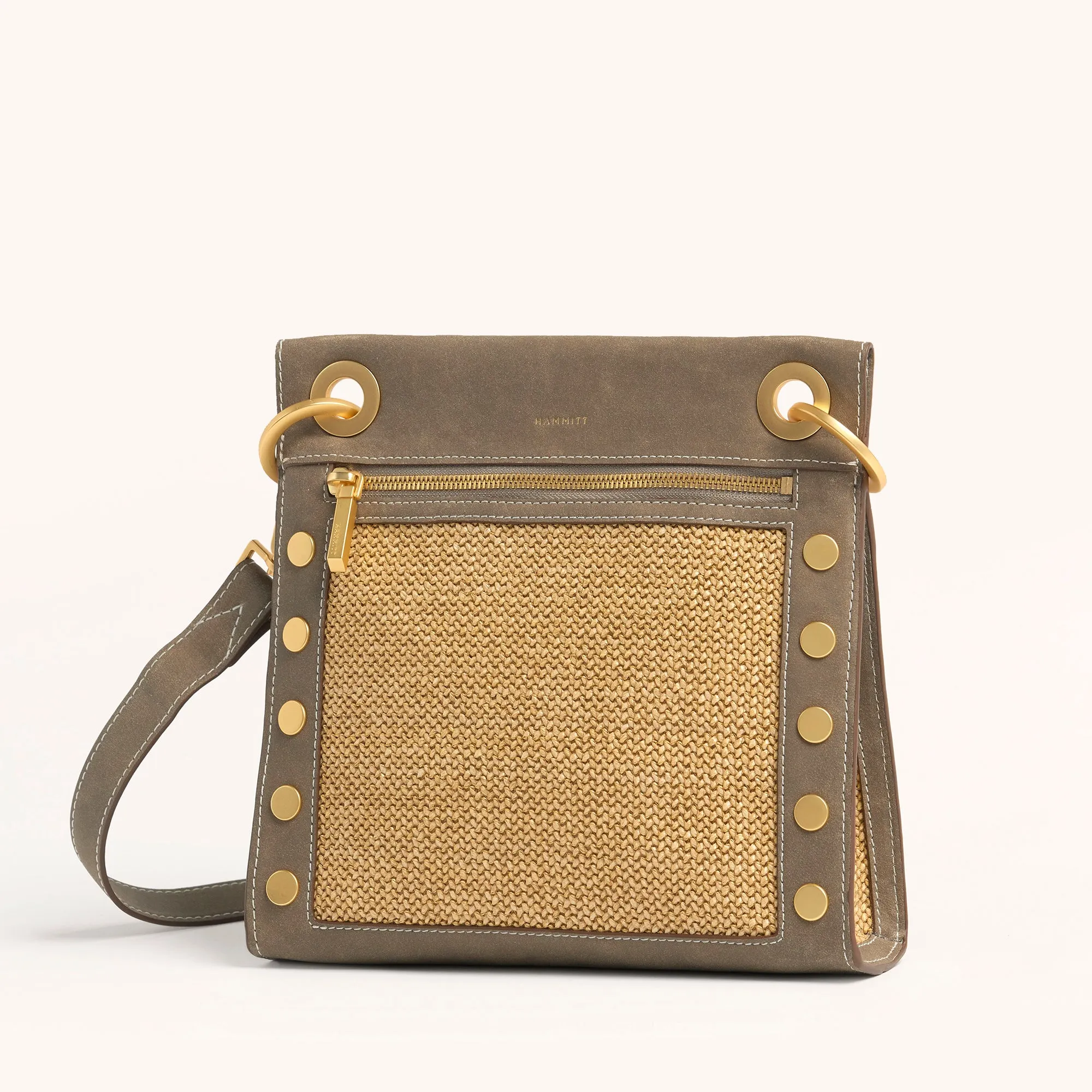 Tony | Pewter Raffia/Brushed Gold | Med