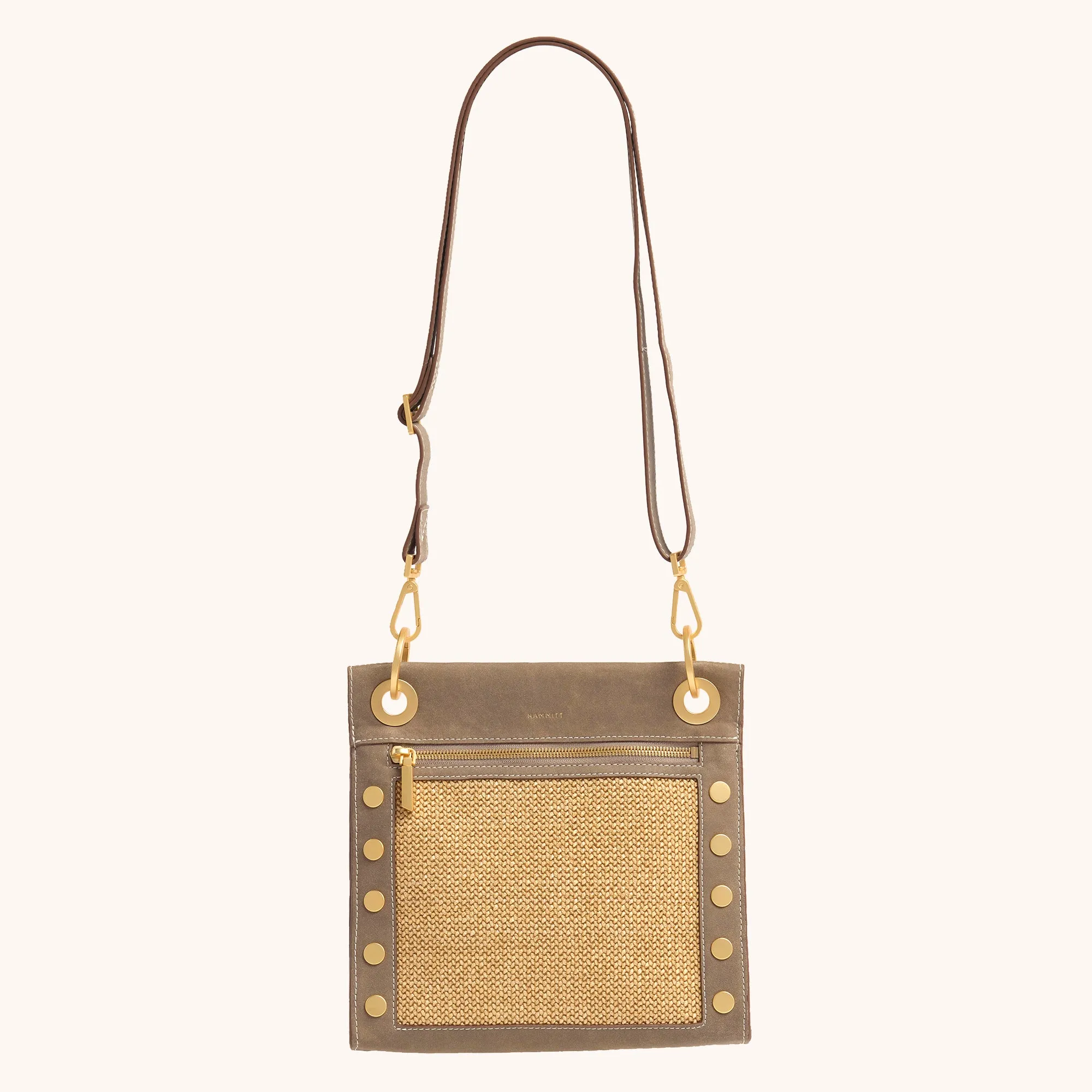 Tony | Pewter Raffia/Brushed Gold | Med