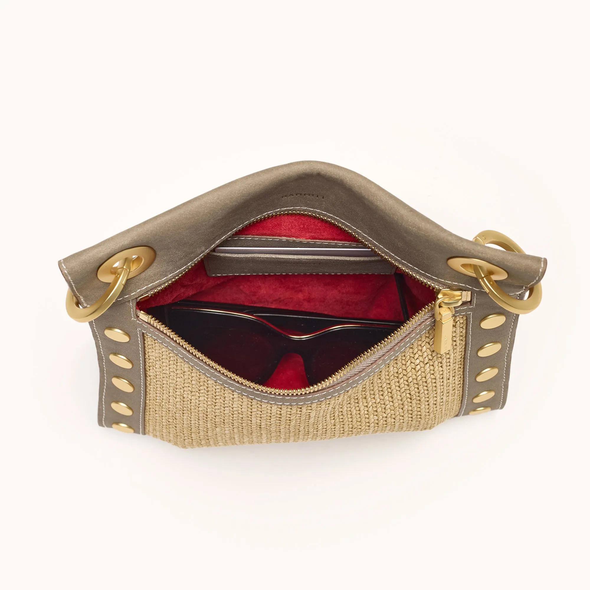 Tony | Pewter Raffia/Brushed Gold | Med