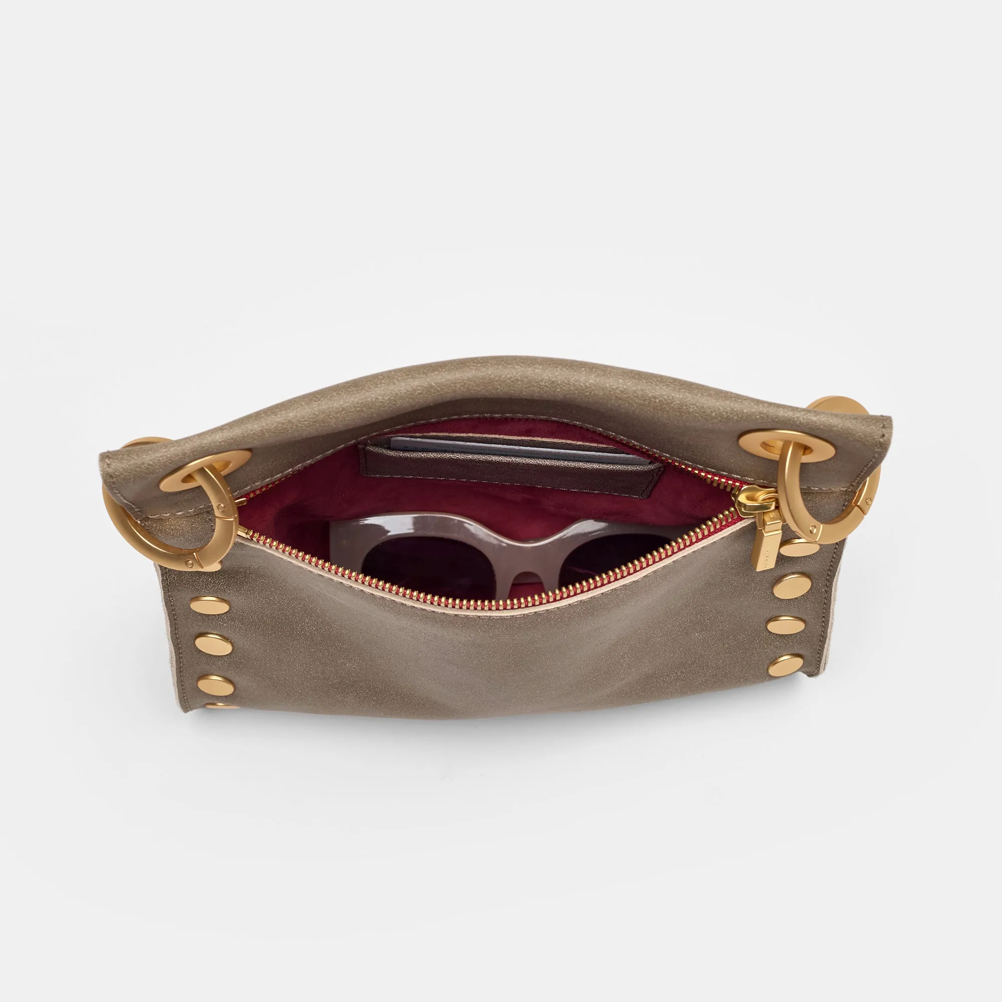 Tony | Pewter/Brushed Gold Red Zip | Med