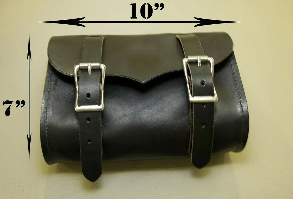Tool Bag Saddle BrownDis Leather Chopper Bobber Harley Sportster Nightster Dyna