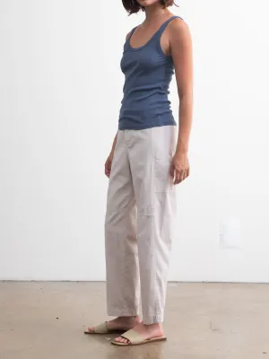Torrance Pant in Washed Canvas - Cement