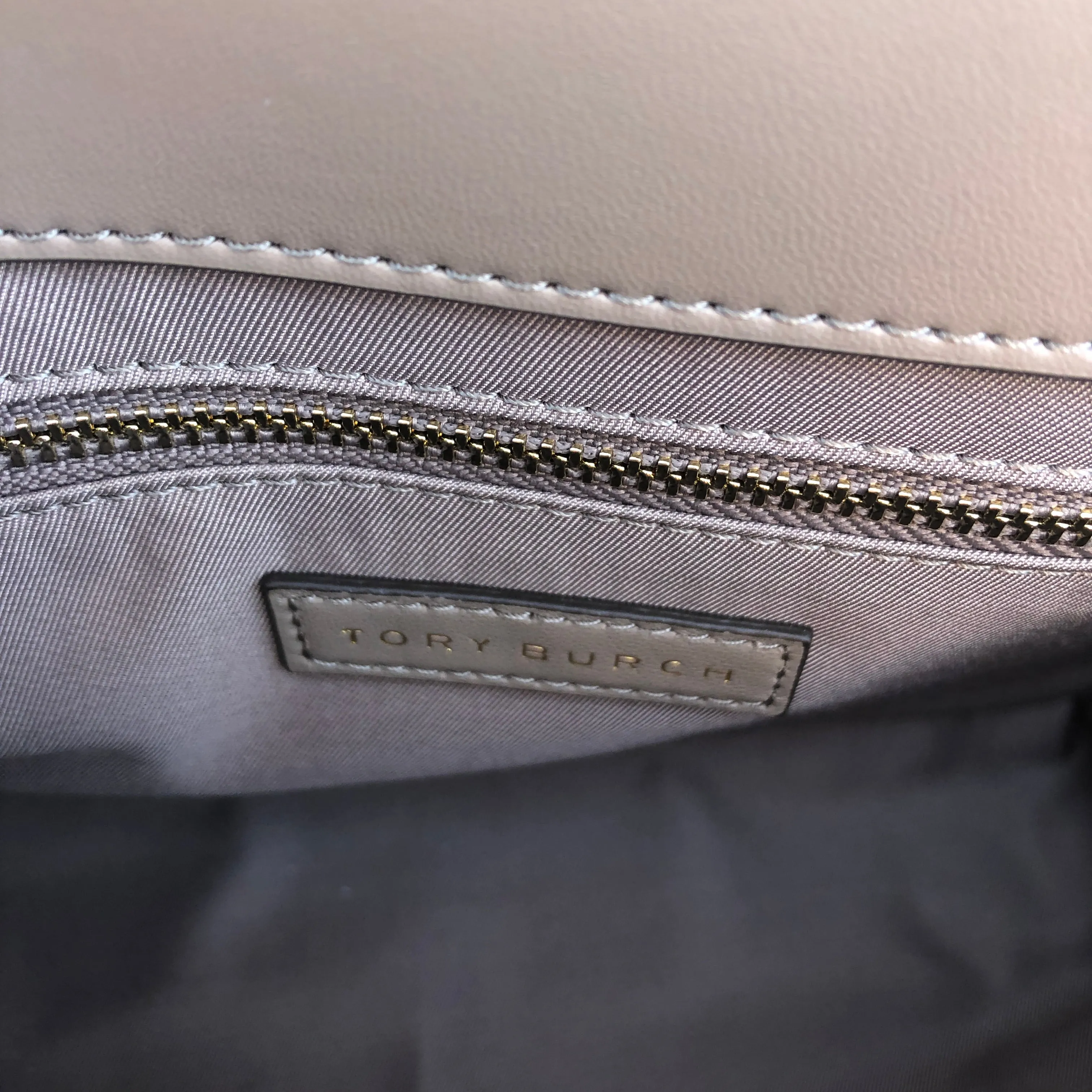 Tory Burch Savannah Shoulder Bag in French Gray