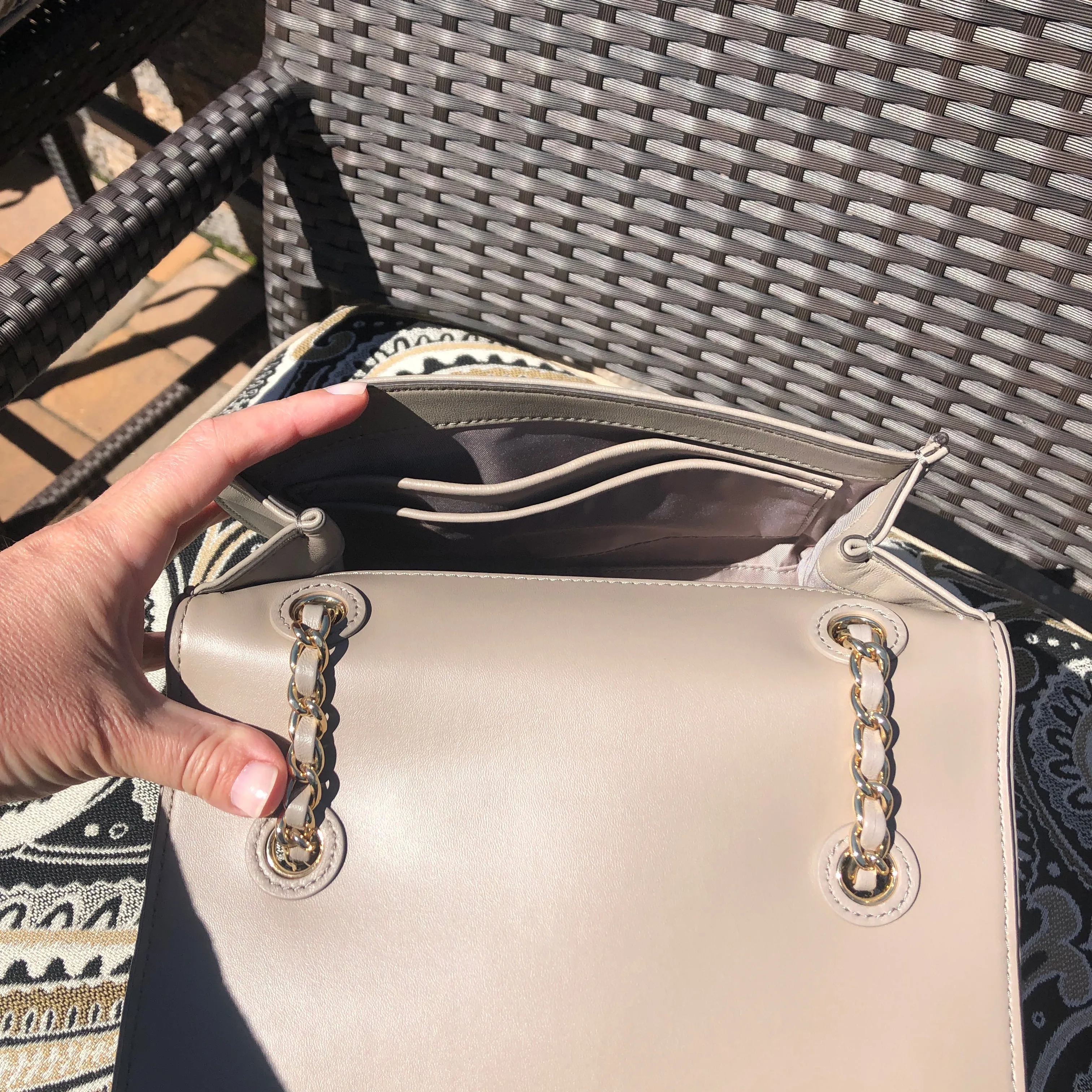 Tory Burch Savannah Shoulder Bag in French Gray