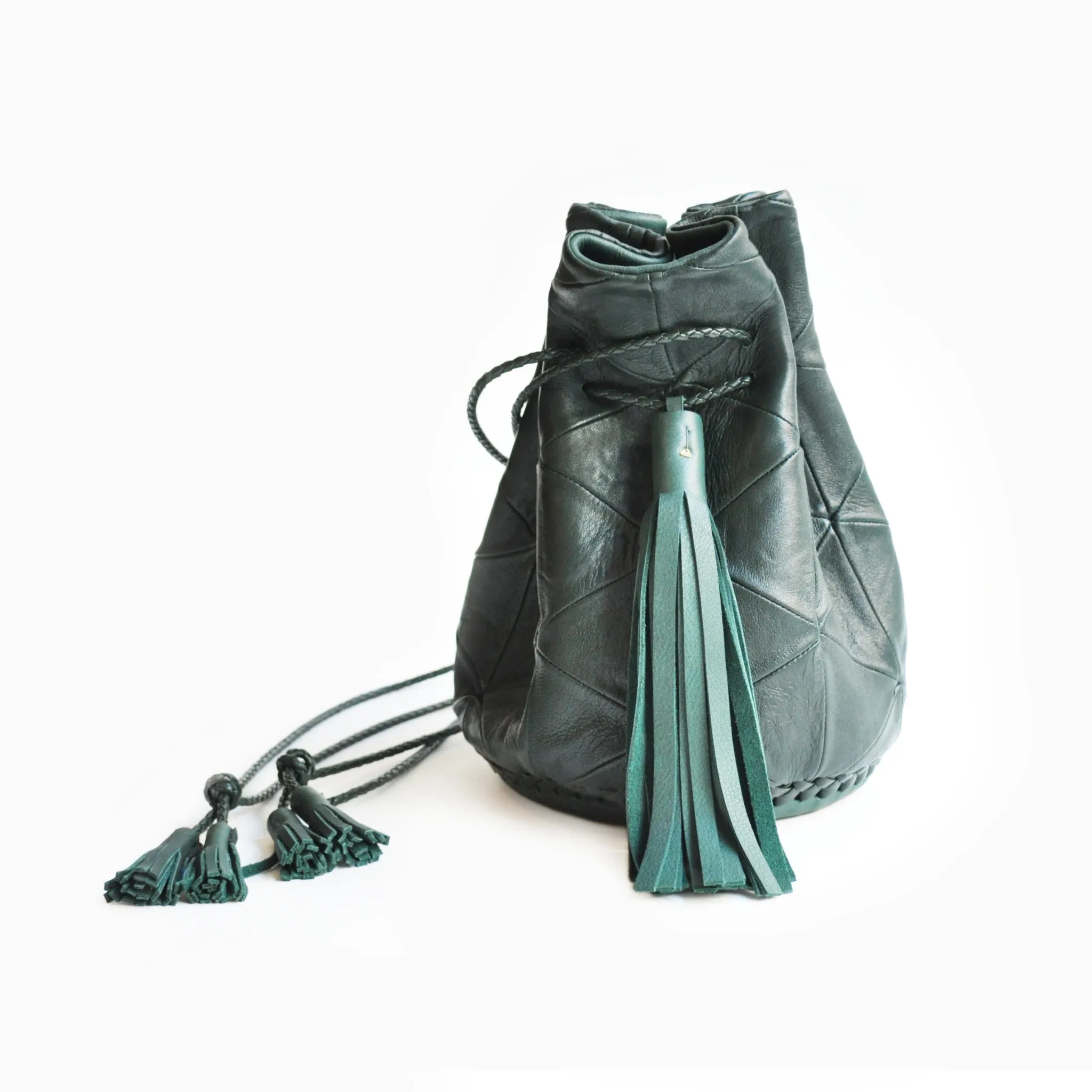 Triangle Patchwork Bullet Bag