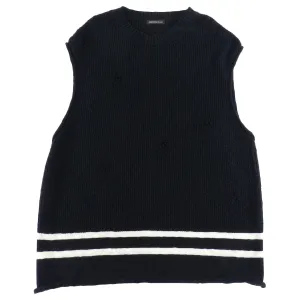 Undercover Spring 2018 Black Oversized Distressed Sweater Vest - L