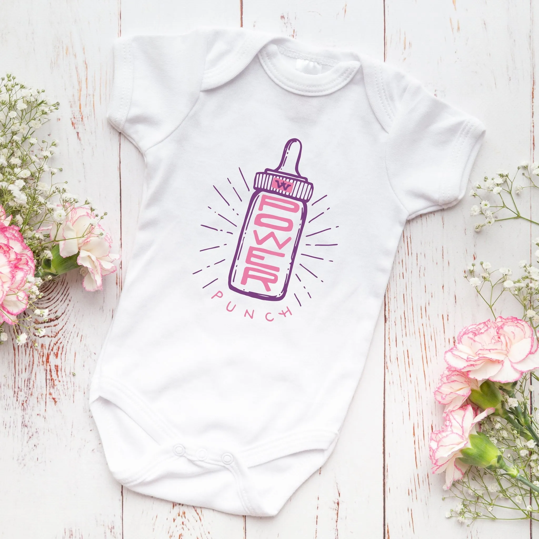 Unisex Power Punch Baby Onesie