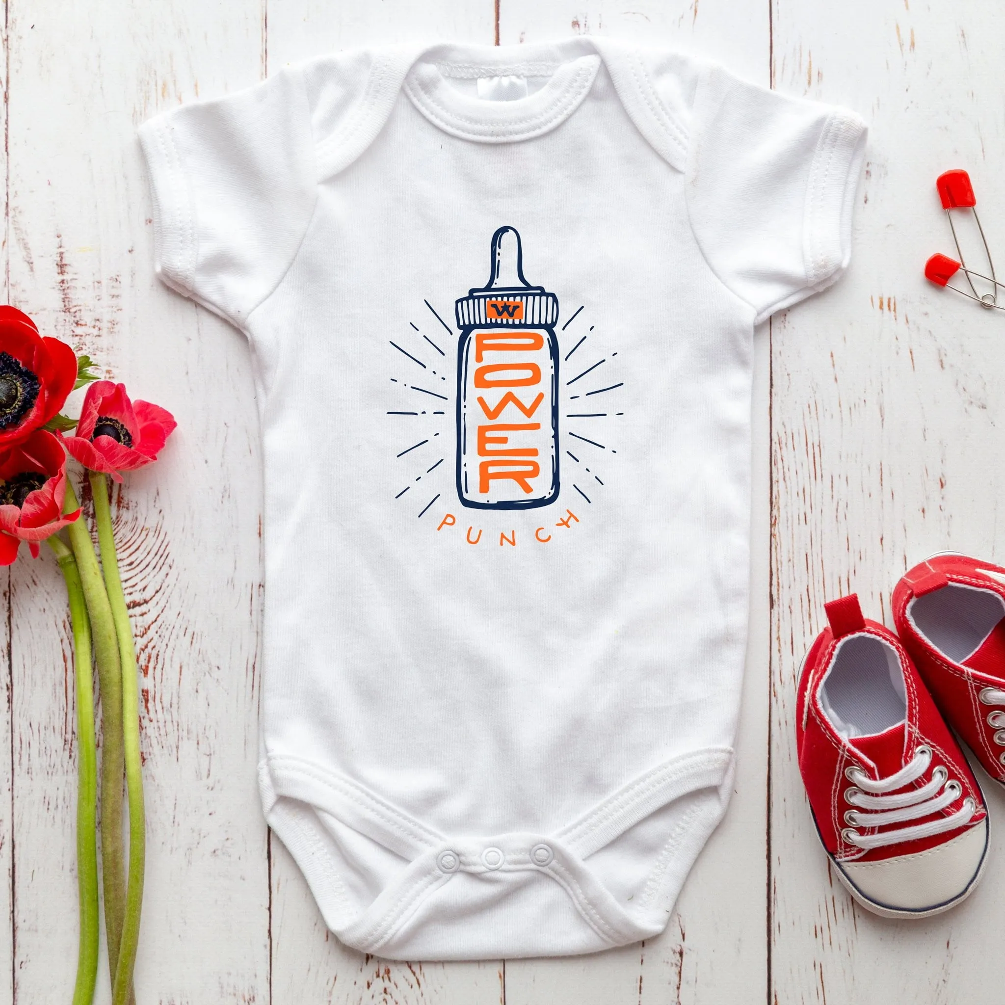 Unisex Power Punch Baby Onesie