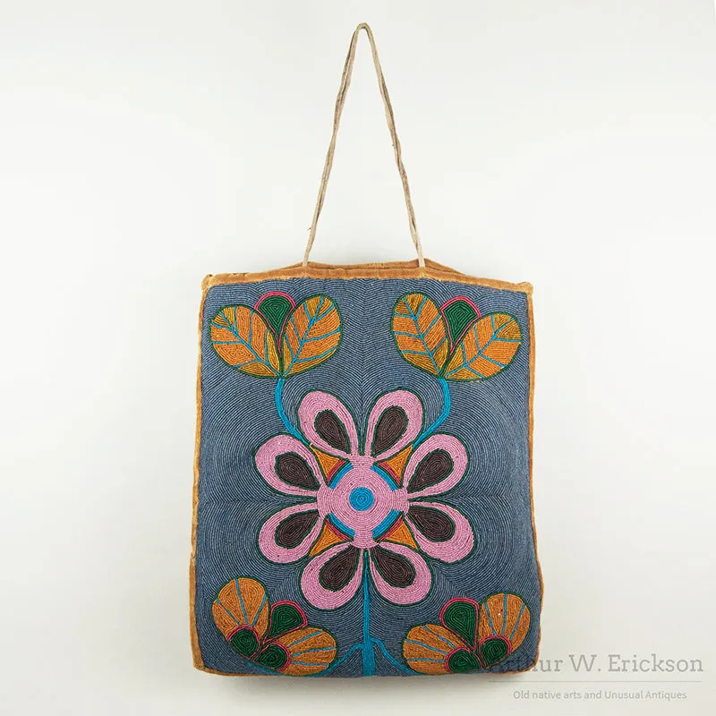 Unusual Large Plateau Contour Beaded Bag