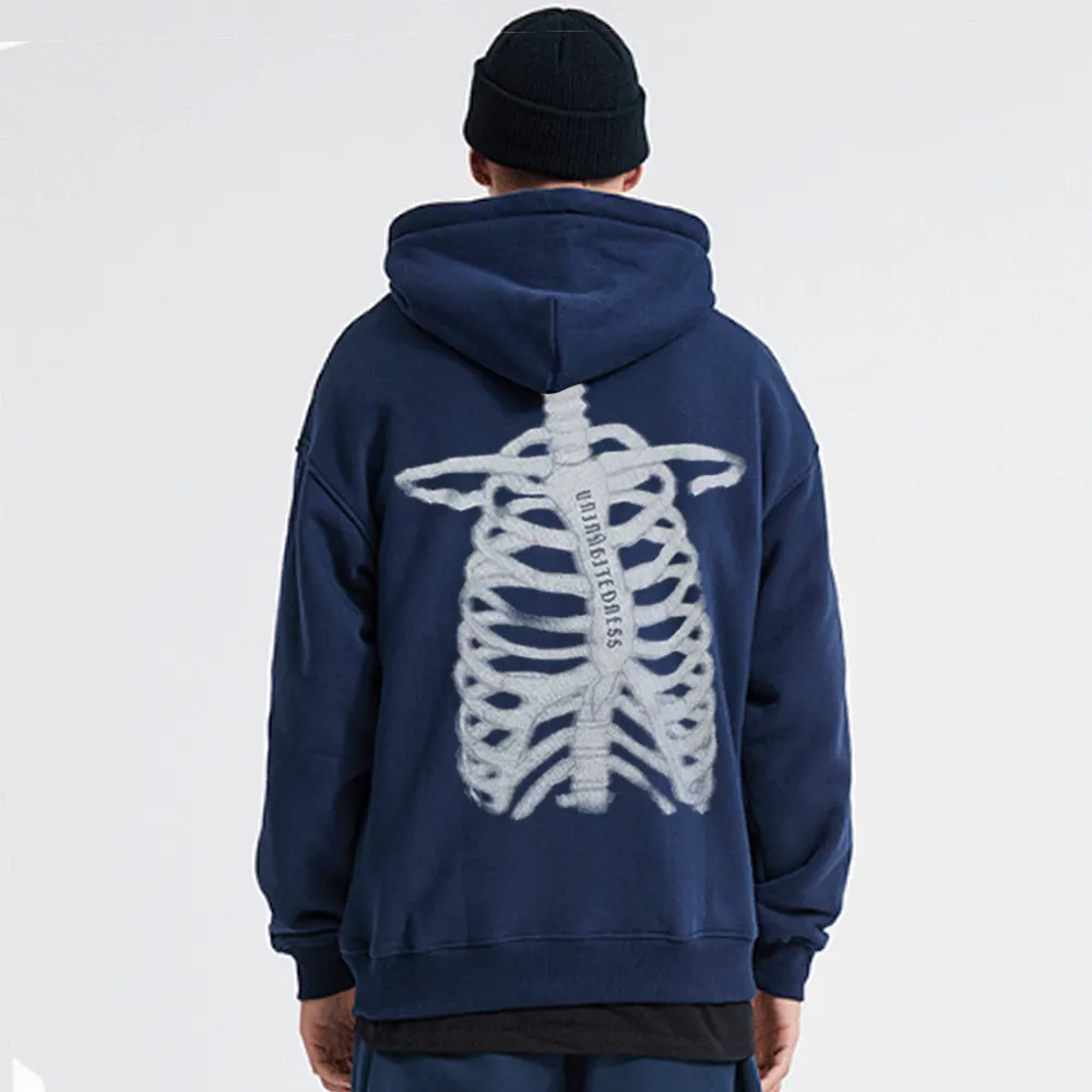 Urban Dark Skeleton Graphic Hoodie