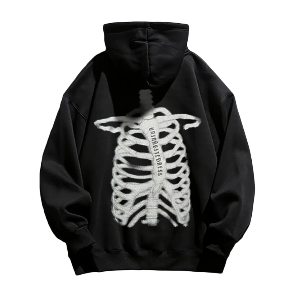 Urban Dark Skeleton Graphic Hoodie