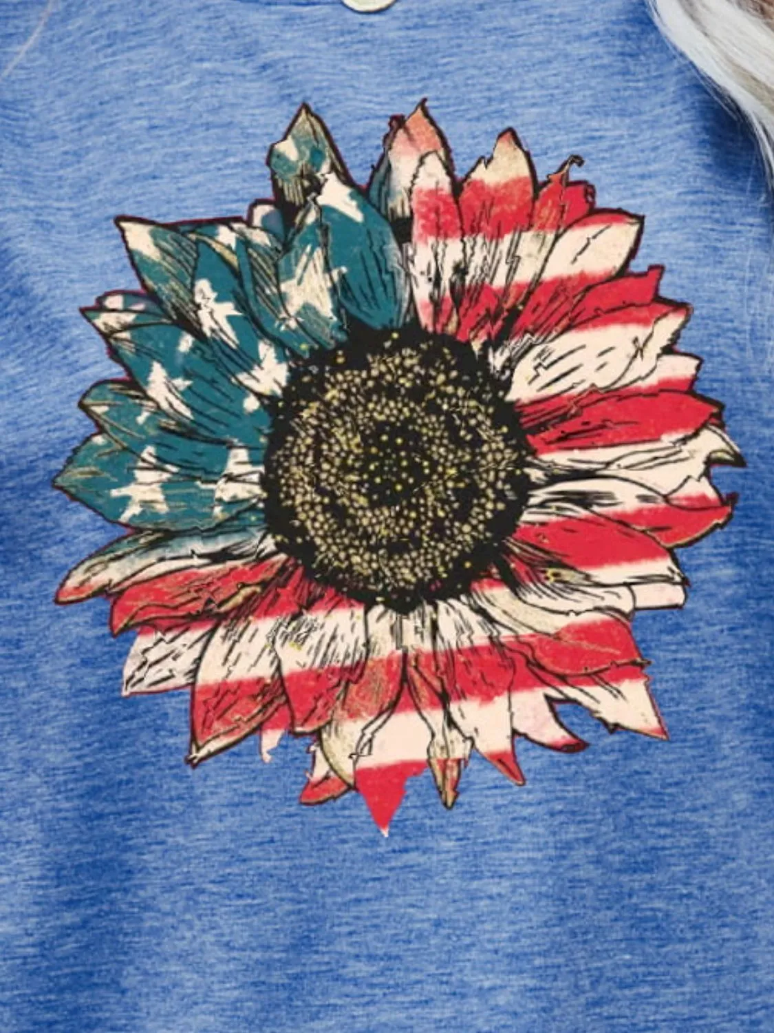 US Flag Flower Graphic Tee (5 Colors)