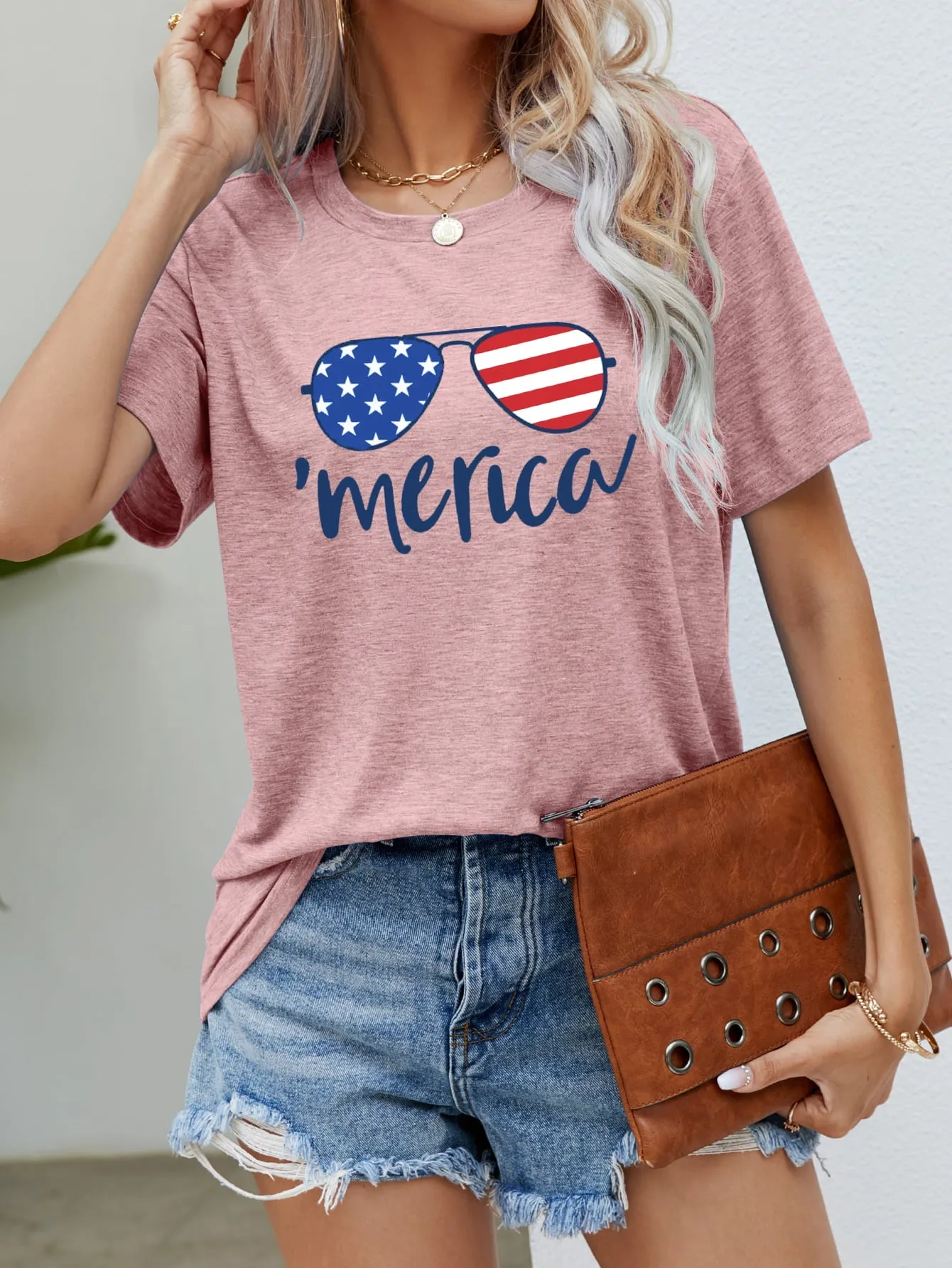 US Flag Glasses Graphic Tee (5 Colors)