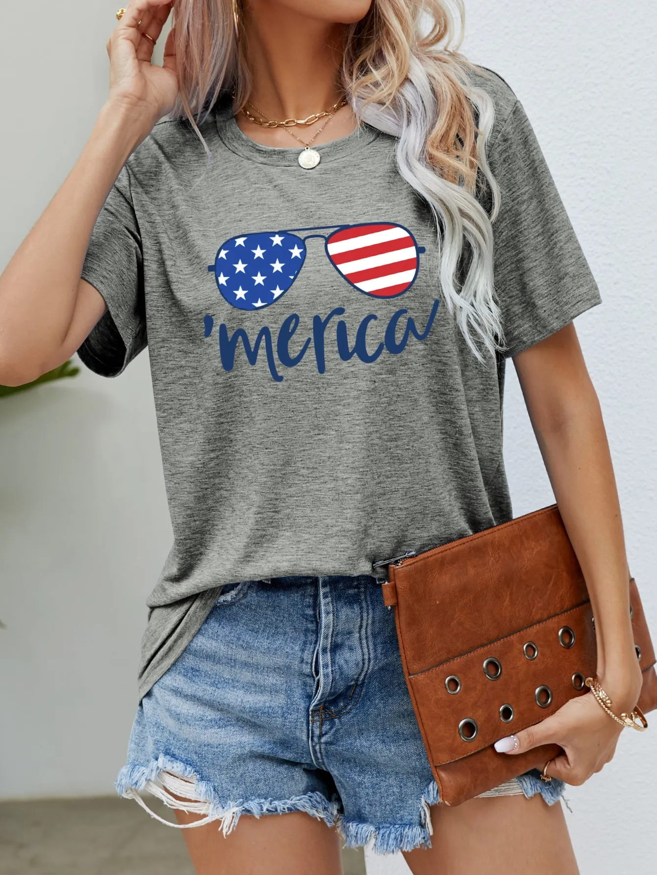 US Flag Glasses Graphic Tee (5 Colors)