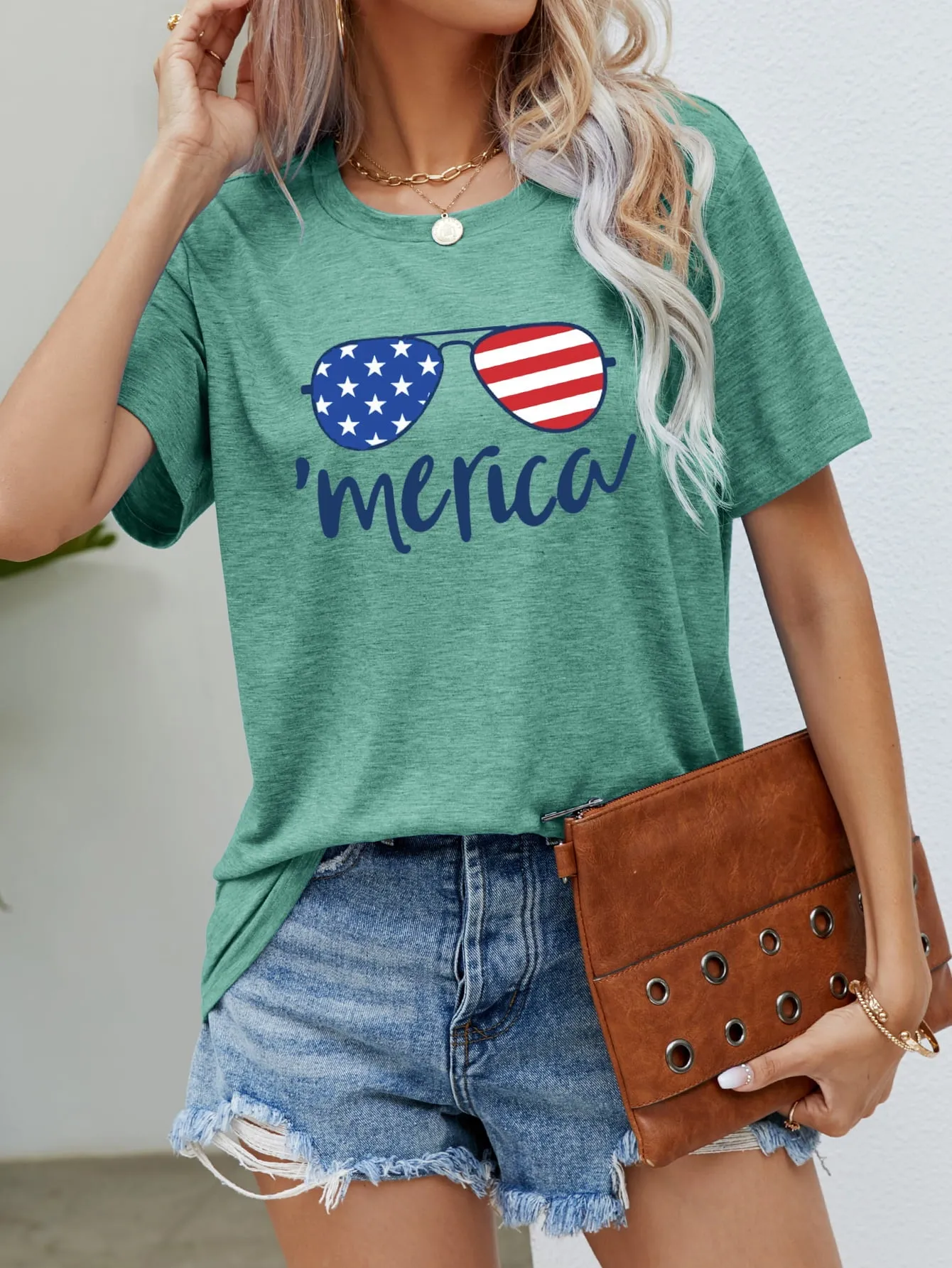 US Flag Glasses Graphic Tee (5 Colors)