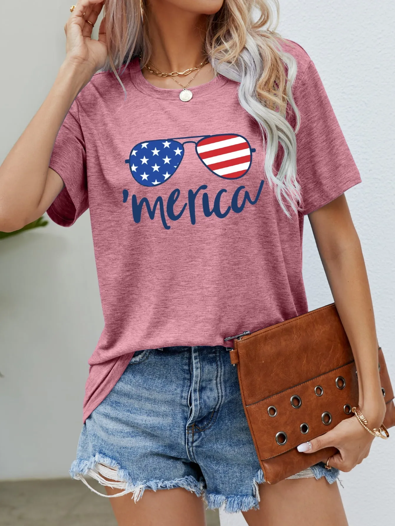 US Flag Glasses Graphic Tee (5 Colors)