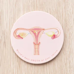 Uterus Ceramic coaster