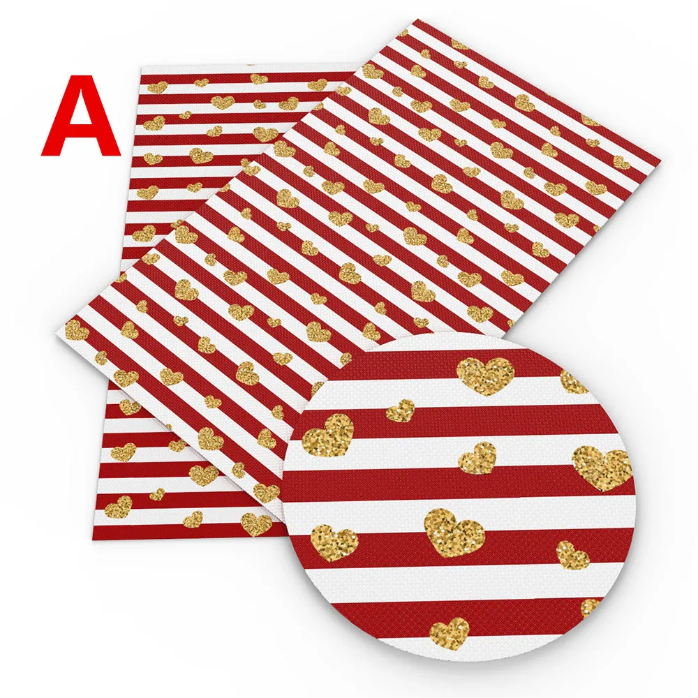 valentine's day printed fabric