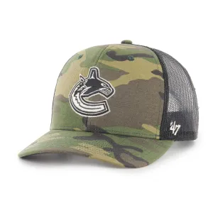Vancouver Canucks 47 Brand NHL Camo Trucker Adjustable Hat