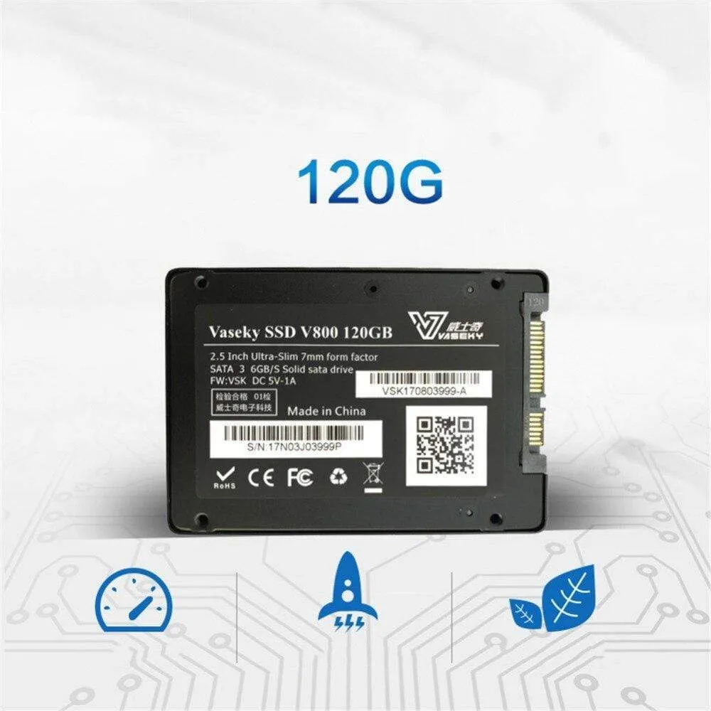 Vaseky Universal 2.5-Inch 120G  SSD Solid State Drive With SATA3 Interface For Desktops & Laptops