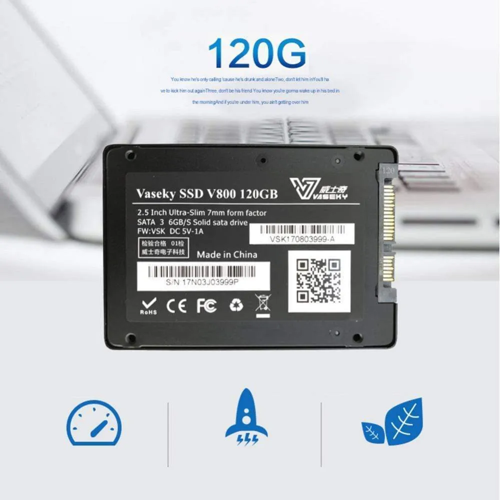 Vaseky Universal 2.5-Inch 120G  SSD Solid State Drive With SATA3 Interface For Desktops & Laptops