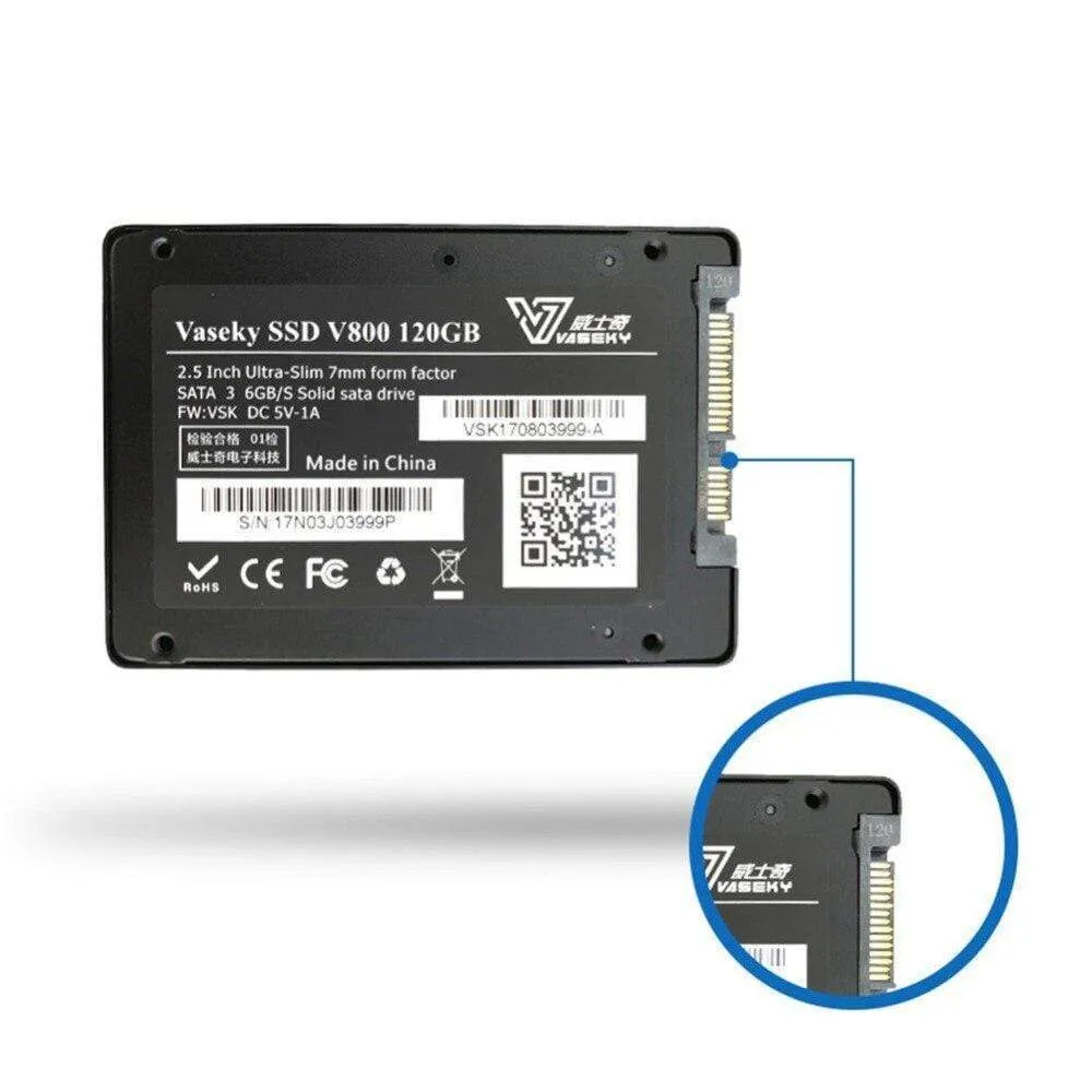 Vaseky Universal 2.5-Inch 120G  SSD Solid State Drive With SATA3 Interface For Desktops & Laptops