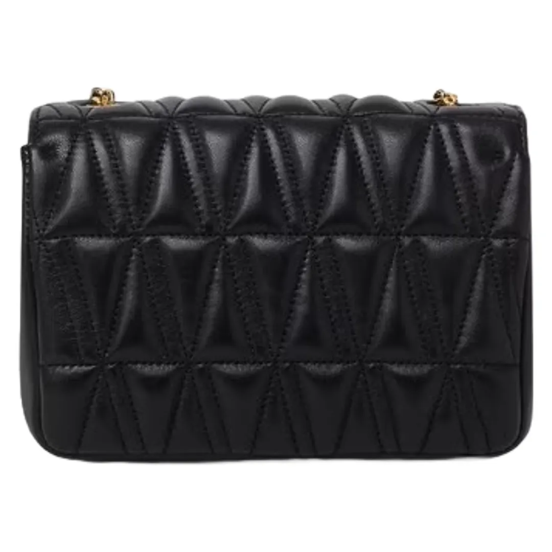 VERSACE SMALL VIRTUS SHOULDER BAG BLACK/GOLD