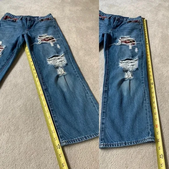 VINCE Camuto 9068304 Patch work Jeans Straight Leg, 25