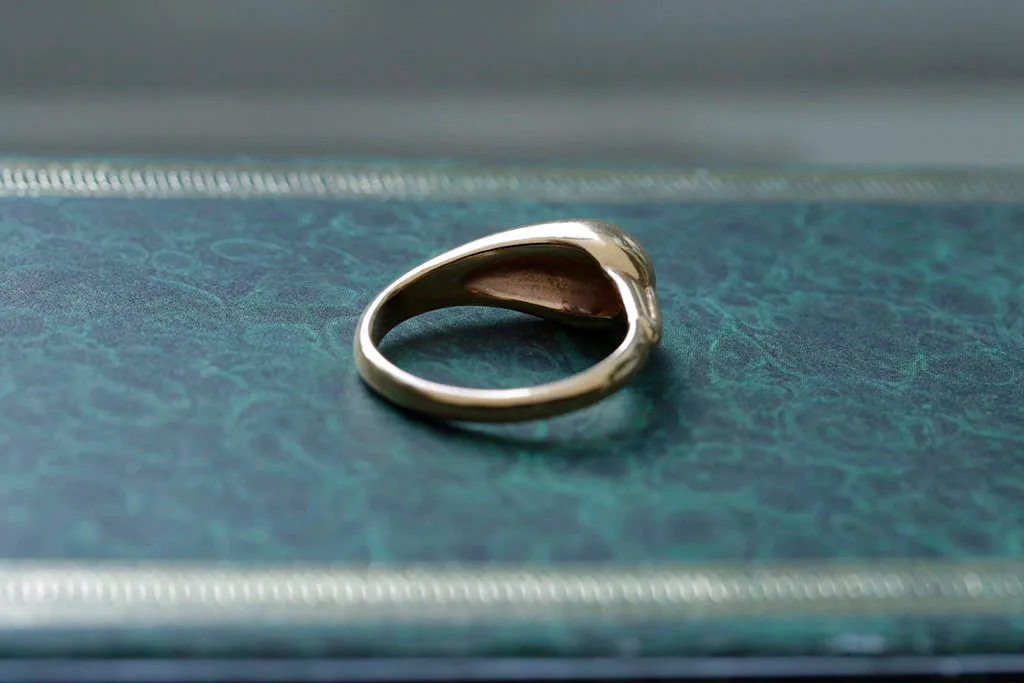 Vintage 18k Gold Swan Ring