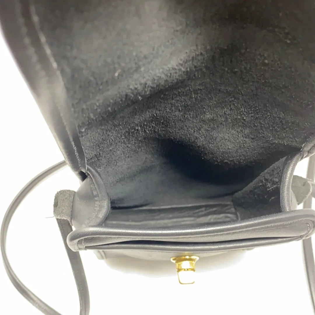 Vintage: Black Leather Crossbody camera Case