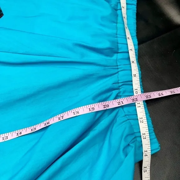 Vintage Country Western Square-dancing Blue and Black Patchwork Skirt