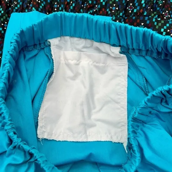 Vintage Country Western Square-dancing Blue and Black Patchwork Skirt
