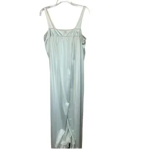 Vintage Diane Von Furstenberg for RE7 DVG 70s  Nylon Sleep Gown Blue Slip Large