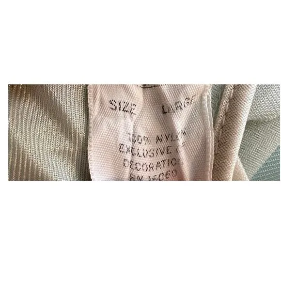 Vintage Diane Von Furstenberg for RE7 DVG 70s  Nylon Sleep Gown Blue Slip Large