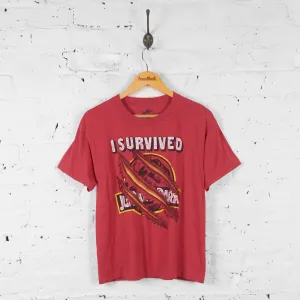 Vintage Jurassic Park T-shirt - Red - L